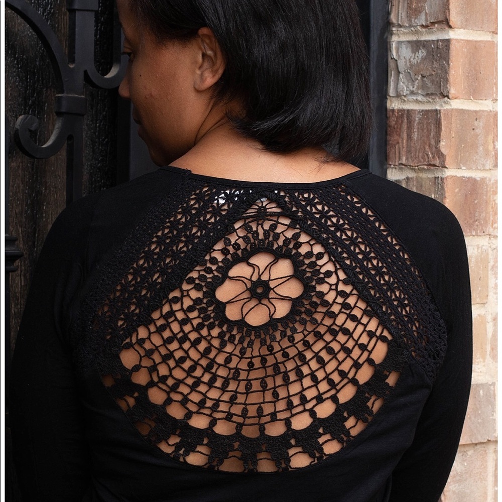 Crochet laced back dress